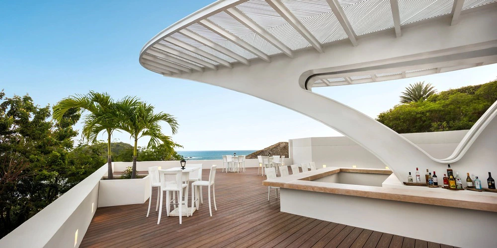 Sugar Reef Terrace oceanview event setup at Secrets Huatulco